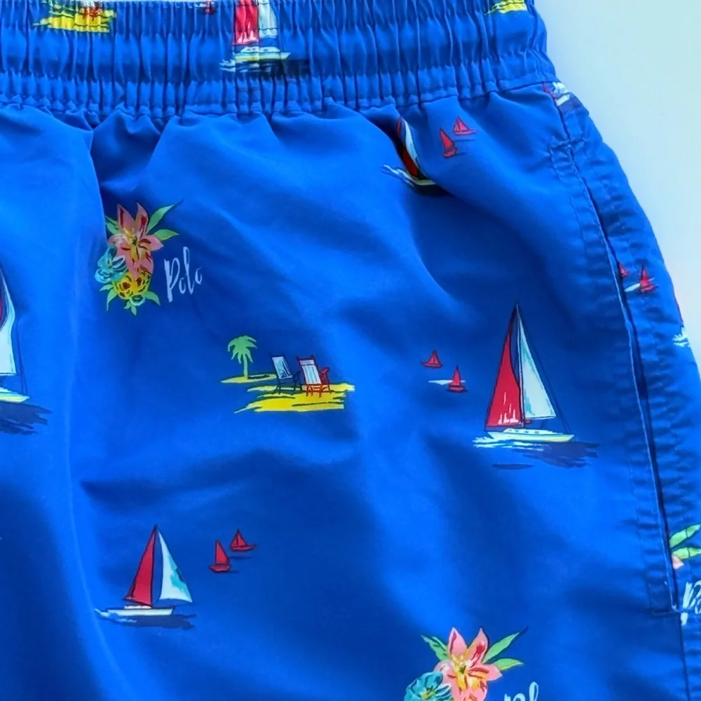 Polo Ralph Lauren Men's Big &‎ Tall “Sur La Plage” Traveler Swim Trunks 2XB NWOT